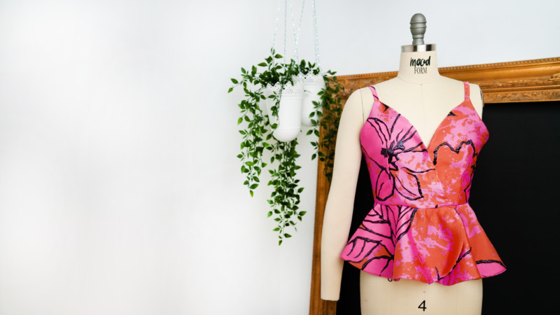 free peplum top adaptive sewing pattern