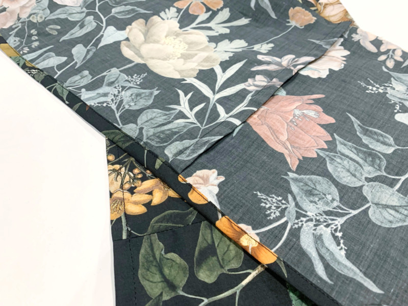 free crop top sewing pattern - floral fabric