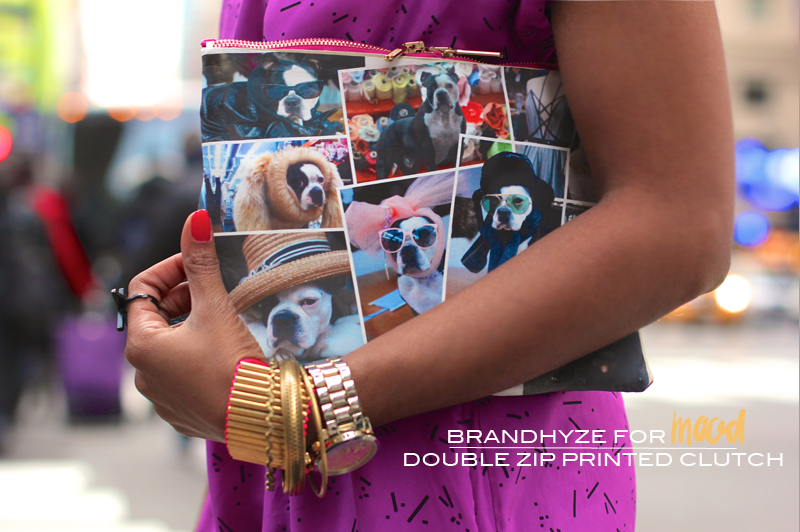 Double Zip Printed Clutch 1