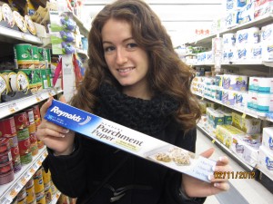 Here's Michele showing you the parchment paper she likes to use when she sews silk.
