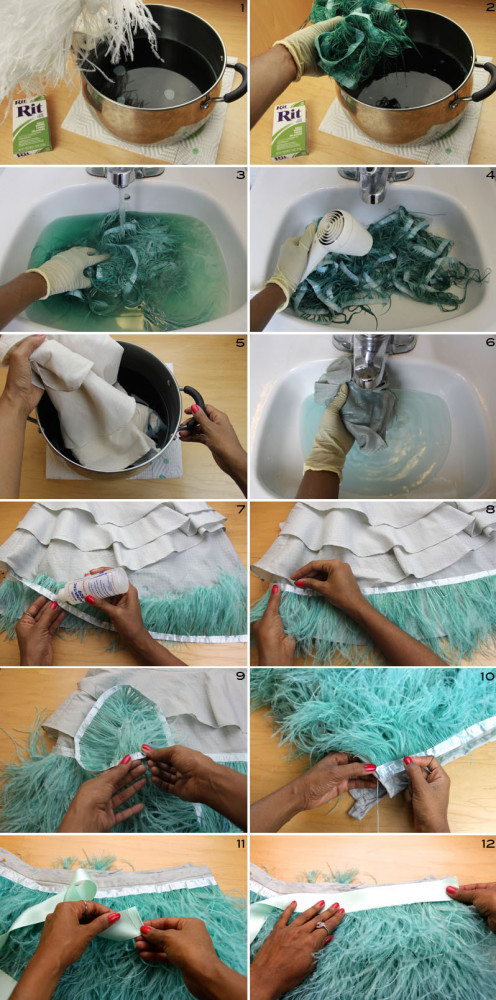 No sew Ostrich Feather Skirt 4