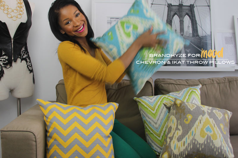Chevron and Ikat Throw Pillows 1