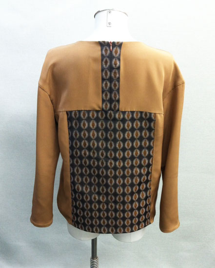 silk and brocade top