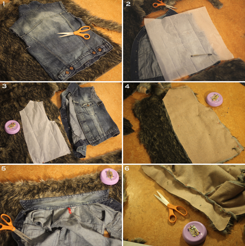 Vest made with faux fur from Mood Fabrics NYC.