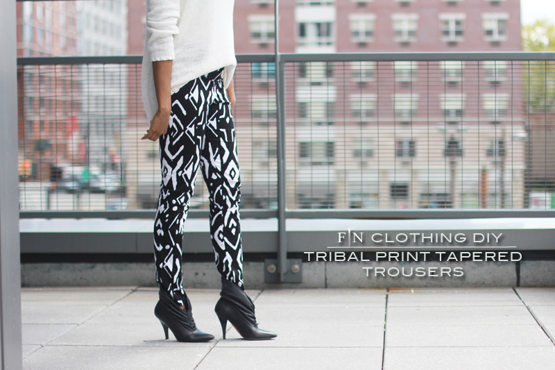 Tribal Print Tapered Trousers 7A