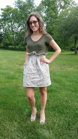 Paperbag skirt w/ pockets