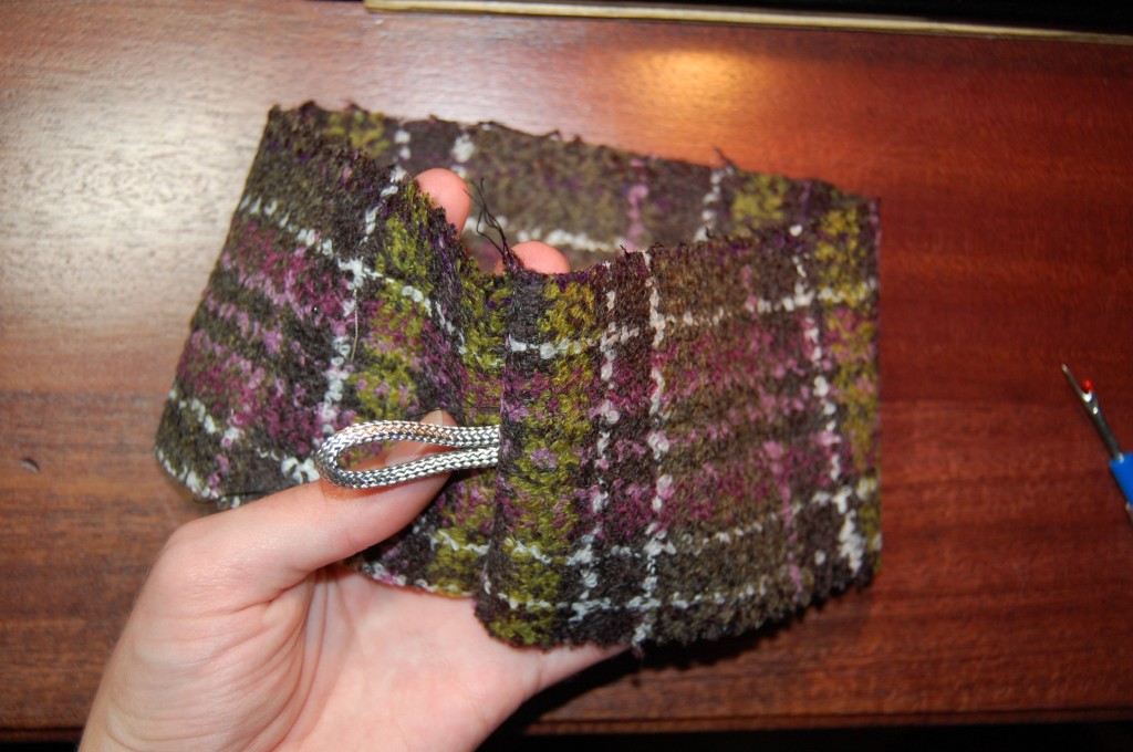 Stich gusset into the round, I added the bolo cord int the seam for a trailer hitch.