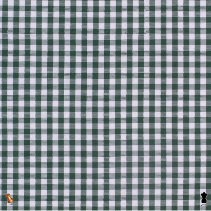 Forest Green Textured Gingham Cotton Shirting
