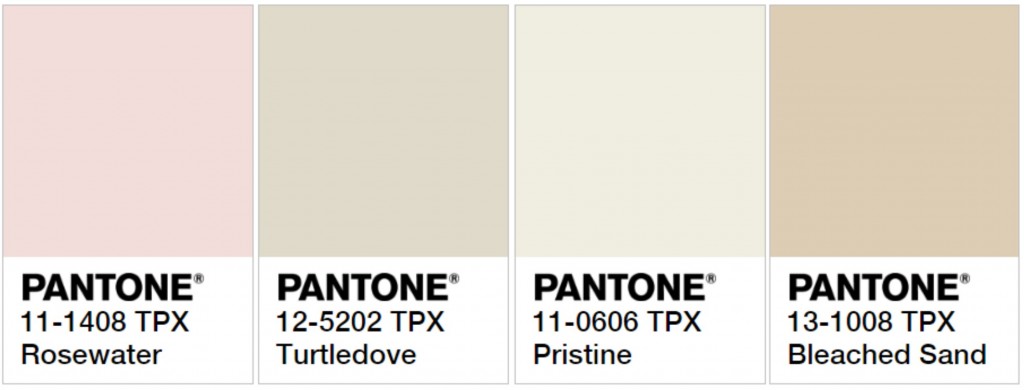 pantone color palette rosewater turtledove pristine bleached sand