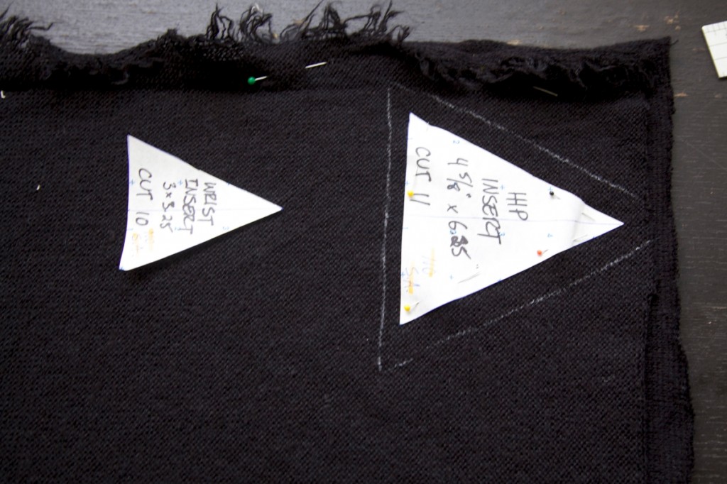 Ignore the notes on my pattern pieces. I had a change of plan after writing those.