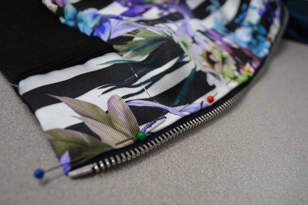 sewing reversible bomber jacket