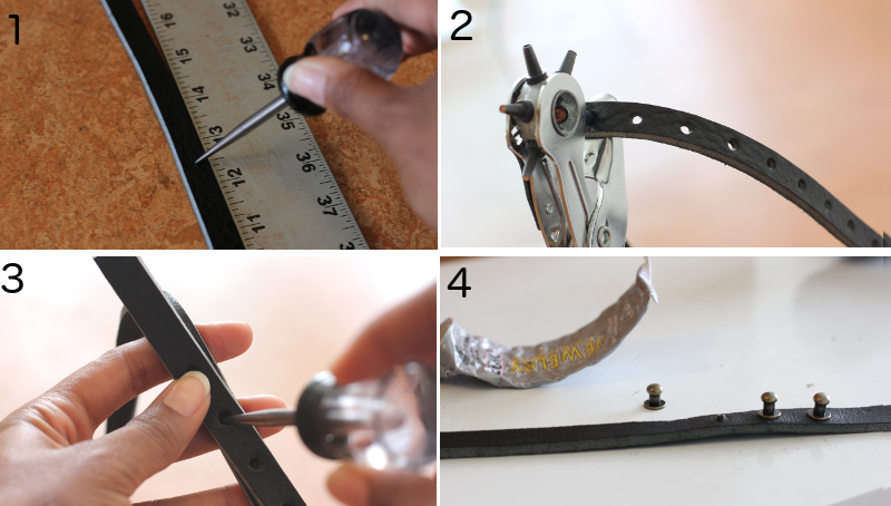 Leather Grommet Belt3