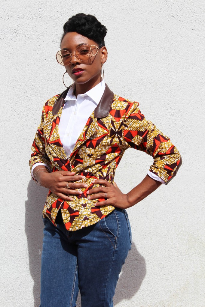 african print fashion blazer