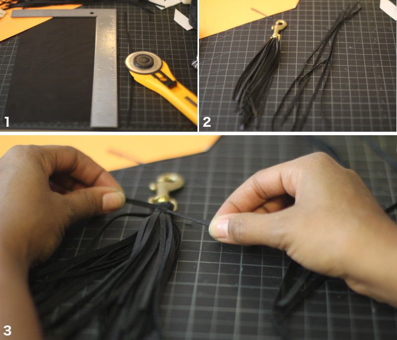 Leather Tassel Keychain3