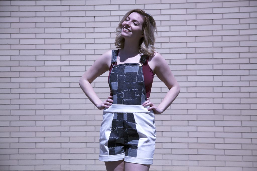 Patchwork Denim Overalls