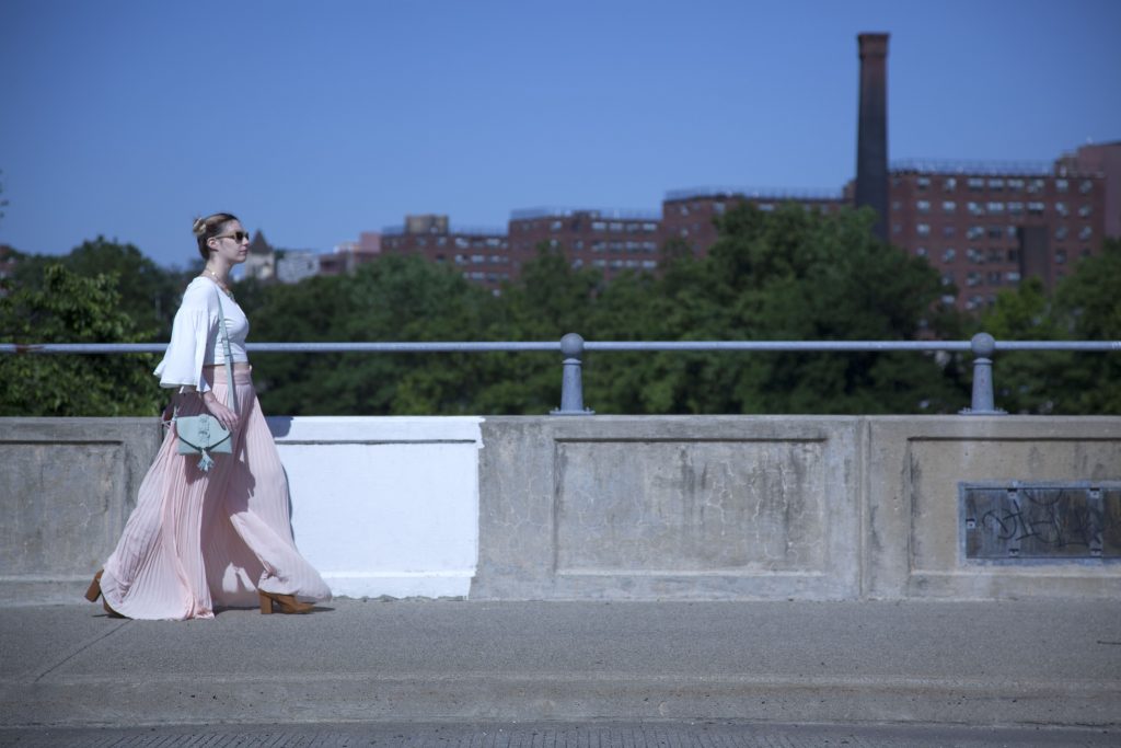 Pleated Chiffon Pants