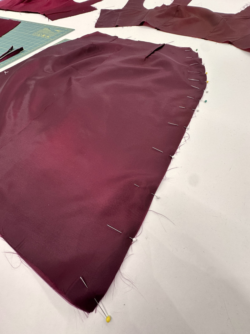 08 - Sew front and back skirts at side seams
