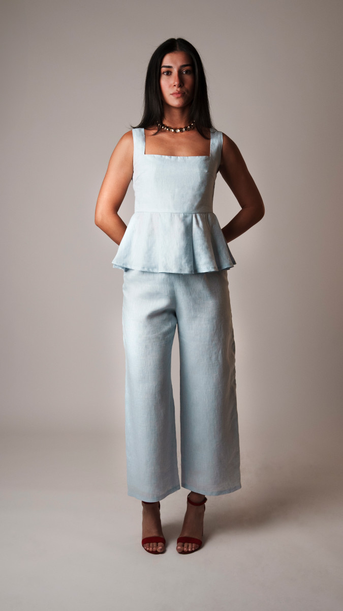The Beaufort Peplum Ensemble Model Photos