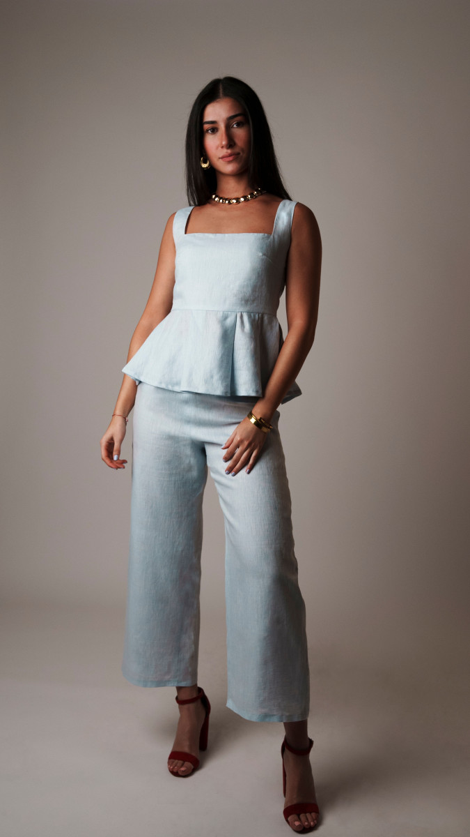 The Beaufort Peplum Ensemble Model Photos