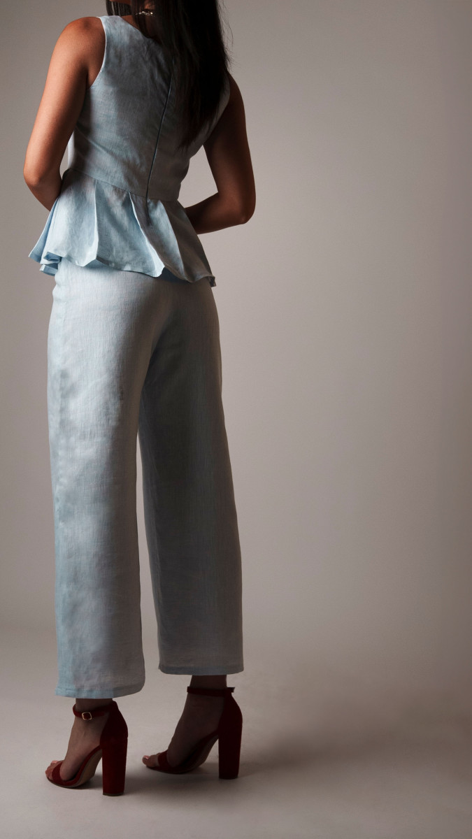 The Beaufort Peplum Ensemble Model Photos