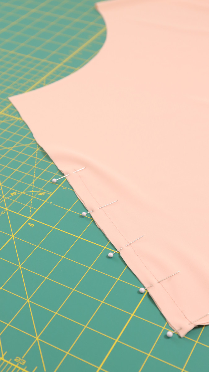 The Olympia Tennis Dress: How to sew center back seam on the skirt