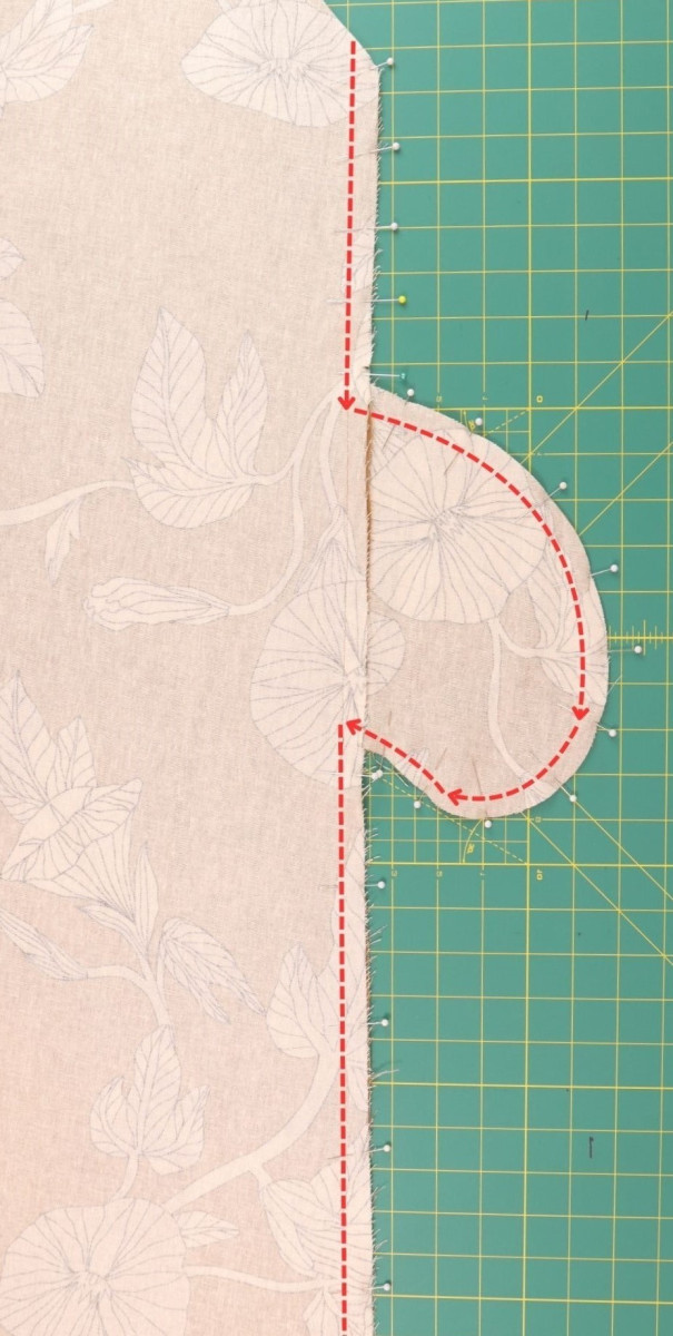 MDF377 - The Marisol Jumper Free Sewing Pattern - Sewing side seam pockets