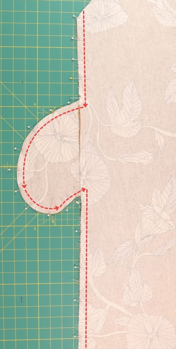 MDF377 - The Marisol Jumper Free Sewing Pattern - Sewing side seam pockets