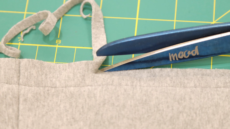 How To Trim The Hem at The Bottom For The Bivalvia Beach Romper In Stretch Cotton Fashion Fabric