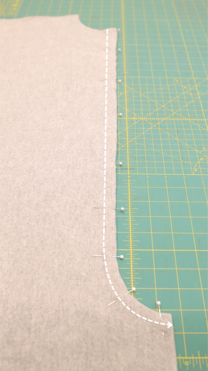 How To Sew The Front Pieces Together at Center Front Of The Bivalvia Beach Romper In Stretch Cotton Knit Fashion Fabric