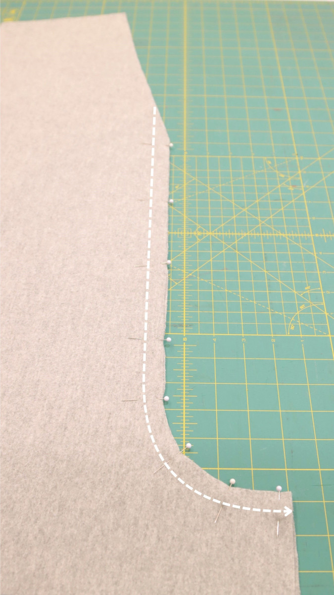 How To Sew The Back Pieces Together at Center Back Of The Bivalvia Beach Romper In Stretch Cotton Knit Fashion Fabric