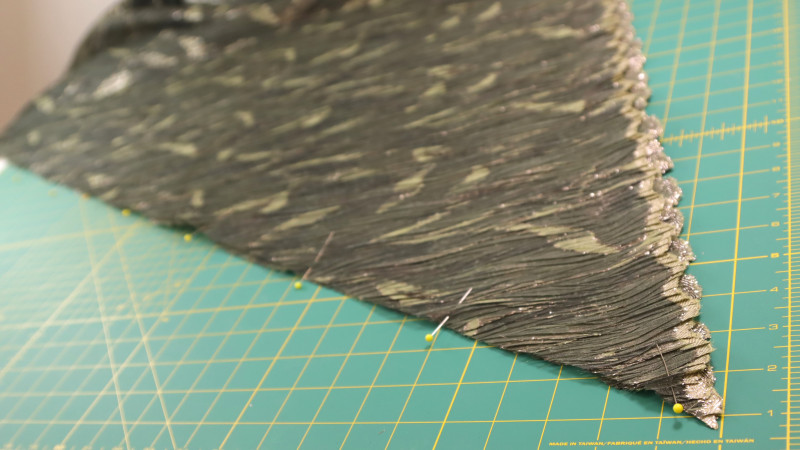 How To Sew Front and Back of The Skirt Together at The Side Seams For The Harper Plisse Dress In Plisse Brocade Fashion Fabric