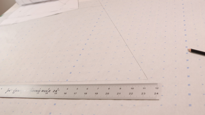 How To Draft The Bottom Edge Of The Dress For The Altered Hana Dress in Double Georgette Fashion Fabric