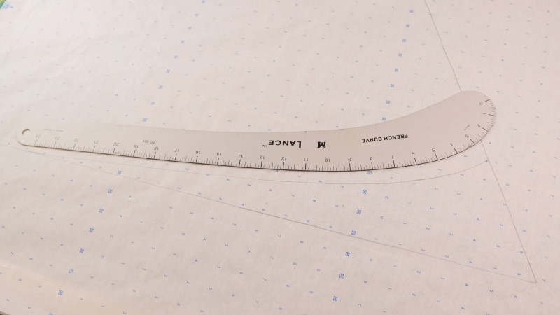 How To Curve Out The Bottom Edge of The Dress For The Altered Hana Dress in Double Georgette Fashion Fabric