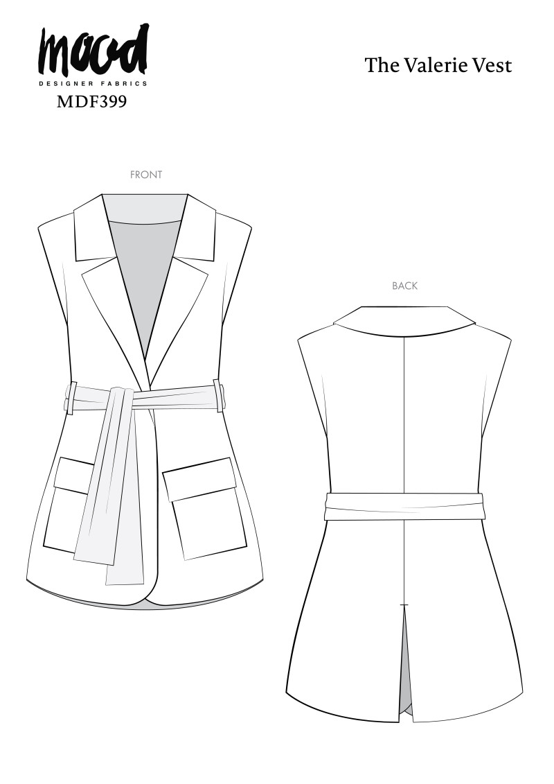 MDF399 - The Valerie Vest Technical Drawings
