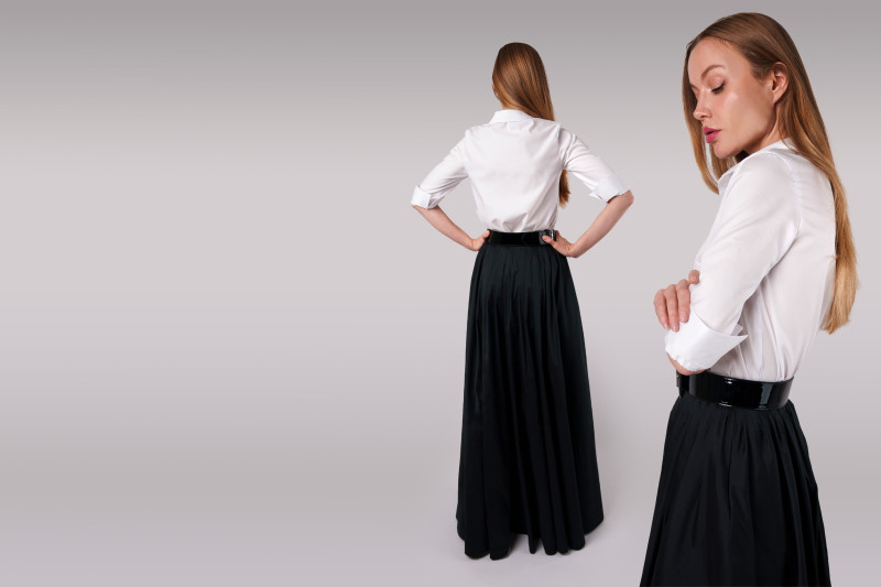 The Bristol Button-up and The Faye Floor-Grazing Skirt Free Sewing Patterns