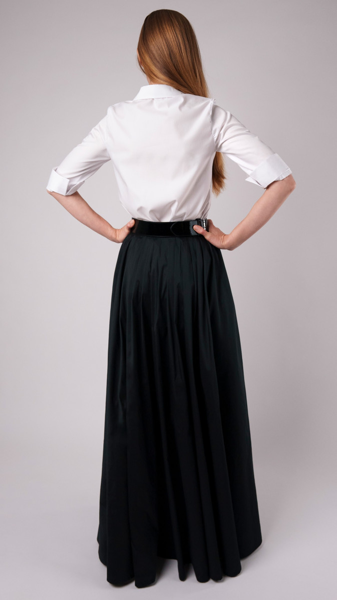 The Bristol Button-up and The Faye Floor-Grazing Skirt Free Sewing Patterns