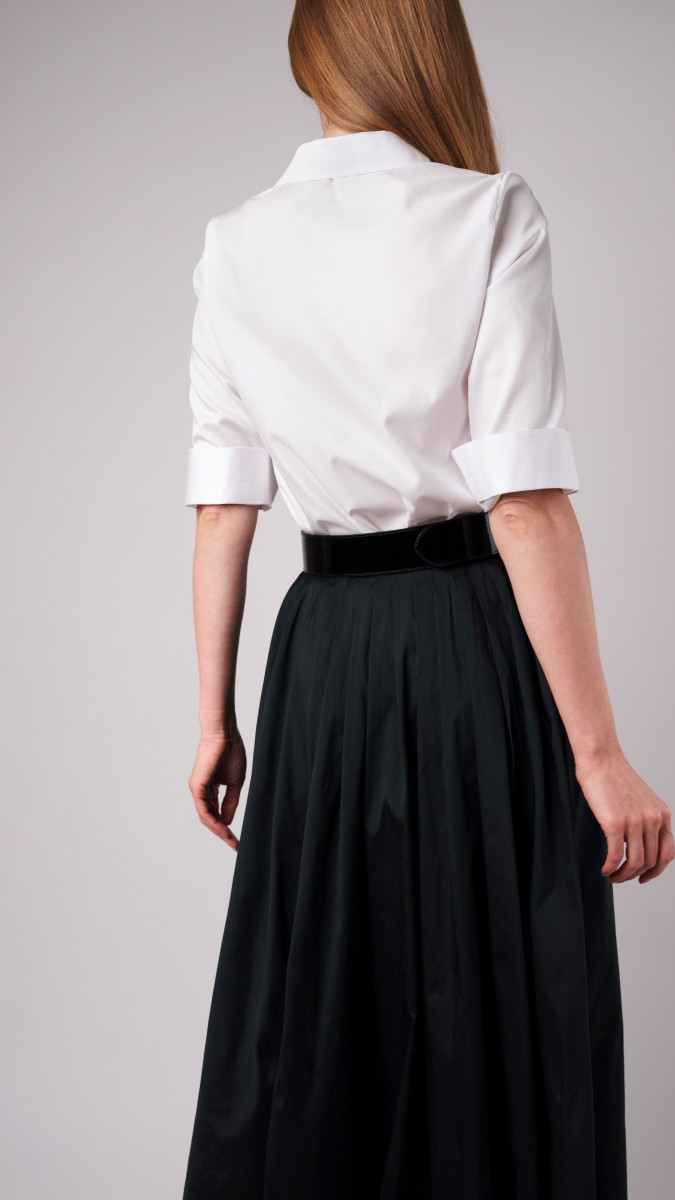 The Bristol Button-up and The Faye Floor-Grazing Skirt Free Sewing Patterns