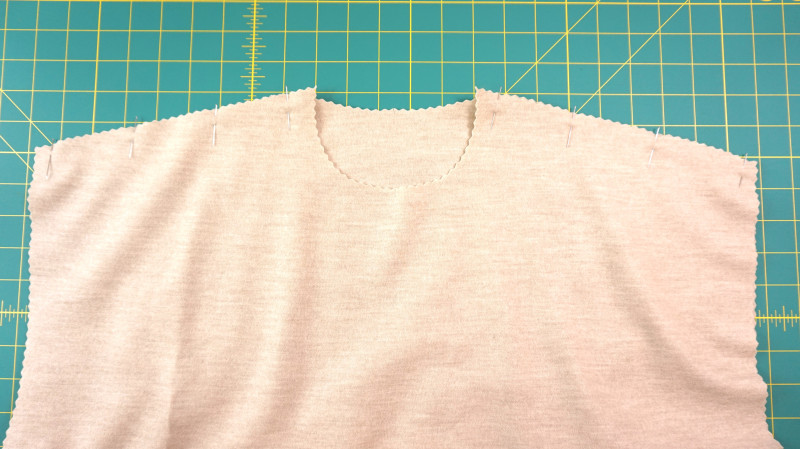 How To Sew Front and Back Together at The Shoulder Seams For The Lydia Loungewear Set In Wool Knit Fashion Fabric
