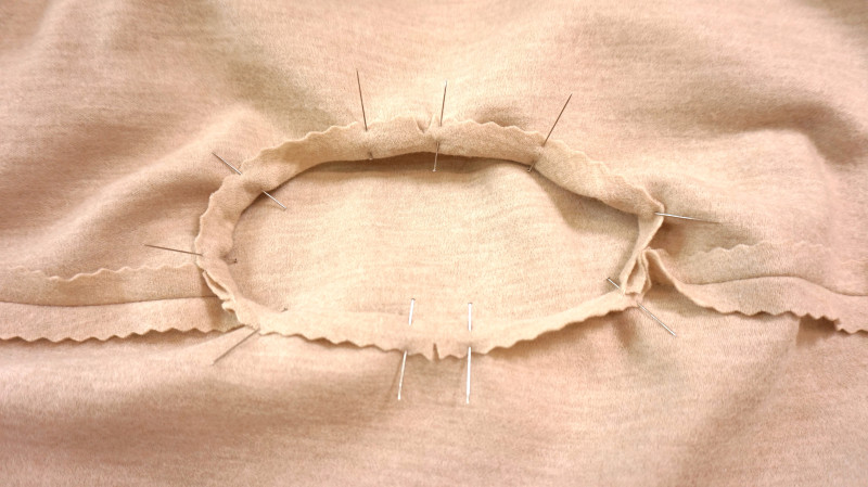 How To Sew The Hem Around The Neckline of The Sweatshirt For The Lydia Loungewear Set In Wool Knit Fashion Fabric