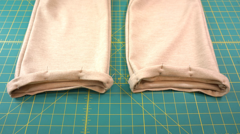How To Sew The Casing at The Bottom of The Pant Legs For The Lydia Loungewear Set In Wool Knit Fashion Fabric