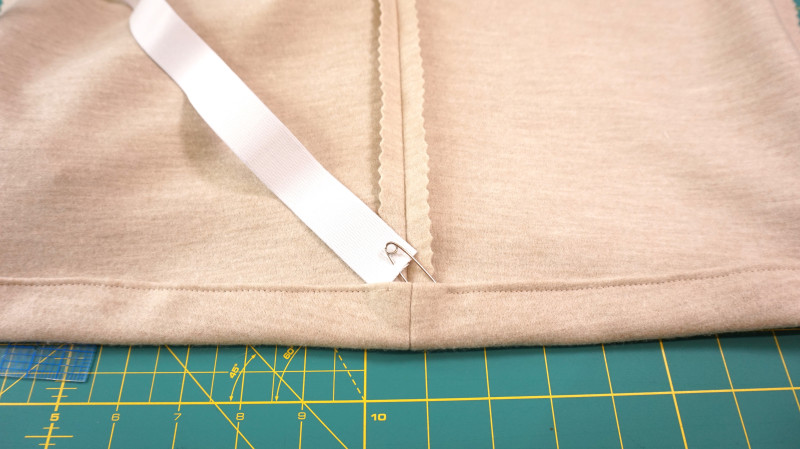 How To Insert The Elastic Into The Casing of The Waistline For The Lydia Loungewear Set In Wool Knit Fashion Fabric