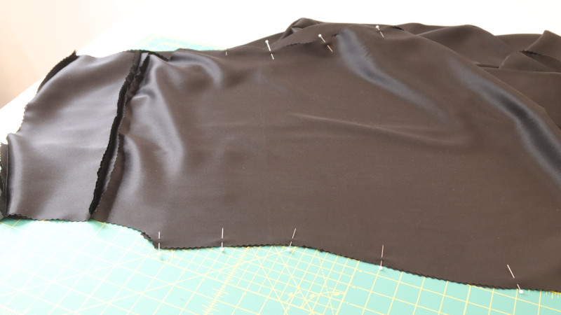 How To Join Front and Back Together at the Side Seams For The Axel Shirt Dress In Silk Charmeuse Fashion Fabric