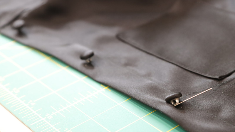 How To Hand Sew The Silk Buttons To The Front Plackets For The Axel Shirt Dress In Silk Charmeuse Fashion Fabric