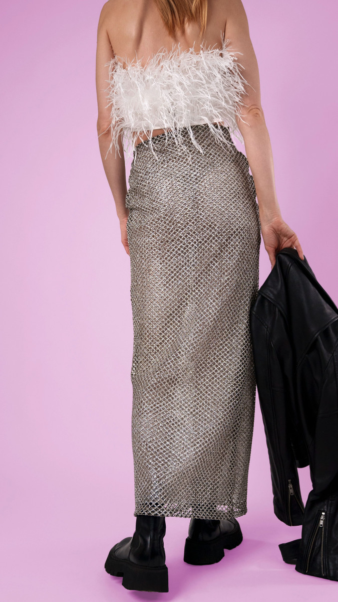 The Aviana Feather Tube Top and The Glitz Peekaboo Skirt Free Sewing Patterns