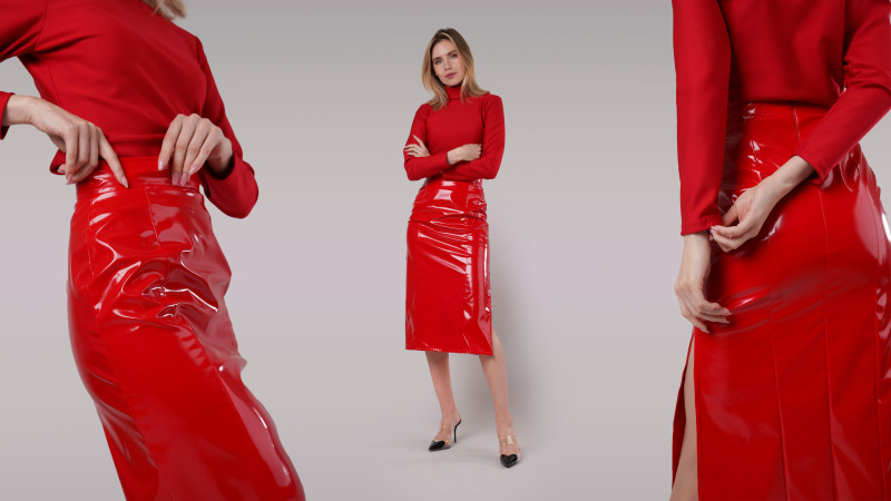 The Crimson Turtleneck and The Voltage Midi Skirt Free Sewing Patterns