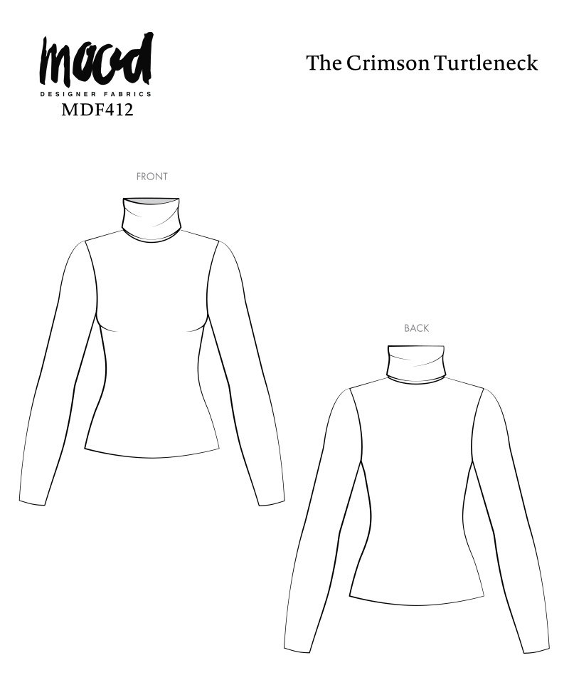 MDF412 - The Crimson Turtleneck Technical Drawings