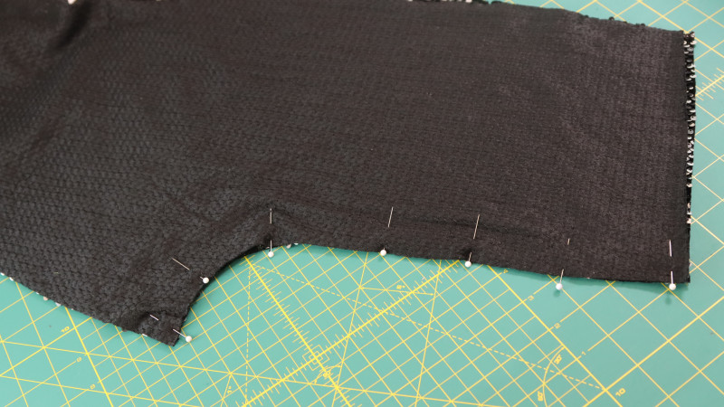 How To Sew The Back Pant Pieces Together at Center Back For The Jet Jogger Set in Sequins Fashion Fabric
