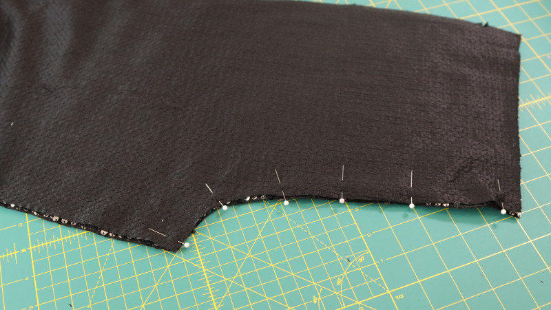 How To Sew The Front Pant Pieces Together at Center Front For The Jet Jogger Set in Sequins Fashion Fabric