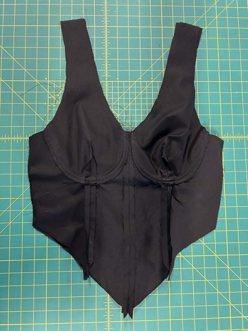 How To Align and Sew Seams to Create a Underwire Casting using the Cotton Sateen Lining Fashion Fabric for the Valentina V-Waist Dress Free Sewing Pattern by Mood Fabrics