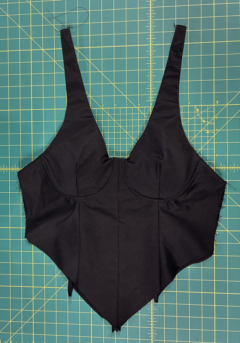 How To Join Bra Cup Pads using the Cotton Sateen Lining Fashion Fabric for the Valentina V-Waist Dress Free Sewing Pattern by Mood Fabrics